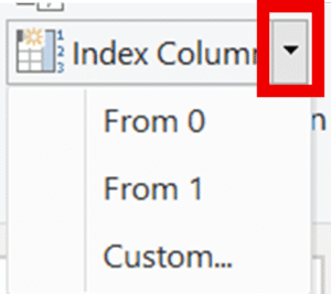 עמודת Index